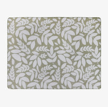 Load image into Gallery viewer, Hazel Woven Throw – Olive Green Leaf Pattern Blanket