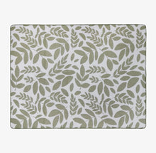 Load image into Gallery viewer, Hazel Woven Throw – Olive Green Leaf Pattern Blanket