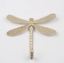 Load image into Gallery viewer, Golden Dragonfly Wall Hook – Nature-Inspired Home Decor