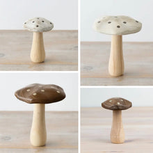 Load image into Gallery viewer, Handcrafted Wooden Mushrooms – Rustic Nature-Inspired Ornaments