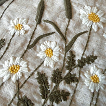 Load image into Gallery viewer, Hand-Embroidered Daisy Cushion Cover