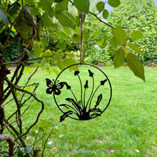 Load image into Gallery viewer, Metal Dandelion &amp; Butterfly Hanging Garden Ornament (13 cm)