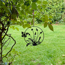Load image into Gallery viewer, Metal Dandelion &amp; Butterfly Hanging Garden Ornament (13 cm)