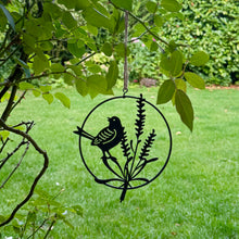 Load image into Gallery viewer, Metal Blackbird Hanging Garden Ornament (12.5 cm)