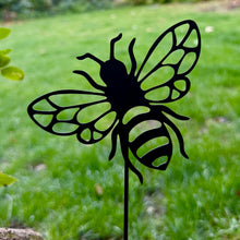 Load image into Gallery viewer, Metal Bee Garden Stake (45 cm)
