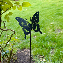 Load image into Gallery viewer, Black Metal Butterfly Garden Ornament (45 cm)