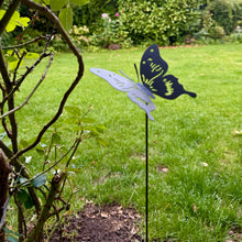 Load image into Gallery viewer, Black Metal Butterfly Garden Ornament (45 cm)