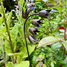 Load image into Gallery viewer, Recycled Metal Campanula Garden Ornament (52 cm)