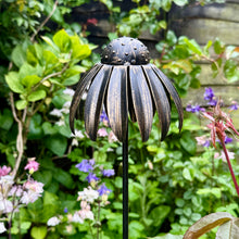 Load image into Gallery viewer, Recycled Metal Echinacea Garden Ornament (93 cm)