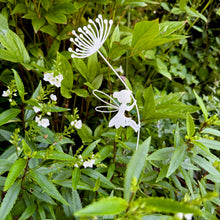 Load image into Gallery viewer, White Metal Fairy Garden Ornament – Decorative Garden Stake (55 cm)