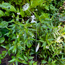 Load image into Gallery viewer, White Metal Fairy Garden Ornament – Decorative Garden Stake (55 cm)