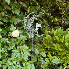 Load image into Gallery viewer, Mint Green Fairy Moon Garden Ornament (109 cm)