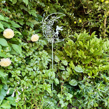 Load image into Gallery viewer, Mint Green Fairy Moon Garden Ornament (109 cm)