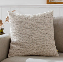Load image into Gallery viewer, Natural Beige Textured Cushion Cover – 50 x 50 cm (20 x 20 in)