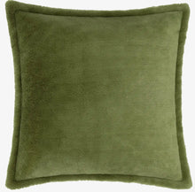 Load image into Gallery viewer, Super Soft Luxury Forest Green Cushion Cover - Faux Fur, 45 x 45 cm (18 x 18 in)