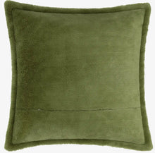Load image into Gallery viewer, Super Soft Luxury Forest Green Cushion Cover - Faux Fur, 45 x 45 cm (18 x 18 in)