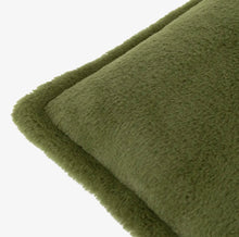 Load image into Gallery viewer, Super Soft Luxury Forest Green Cushion Cover - Faux Fur, 45 x 45 cm (18 x 18 in)